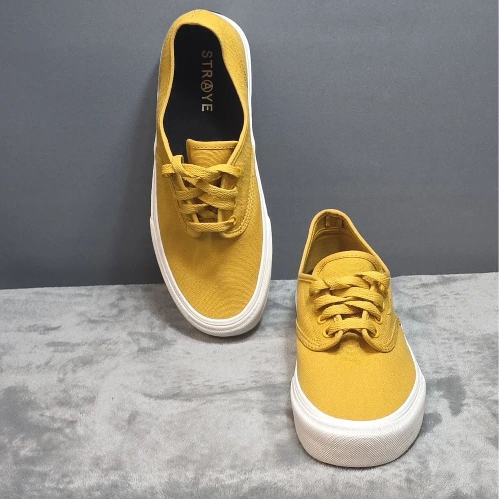 STRAYE Skate Shoes Mustard Yellow Low Men's US 9 J874-0720 Lace-up